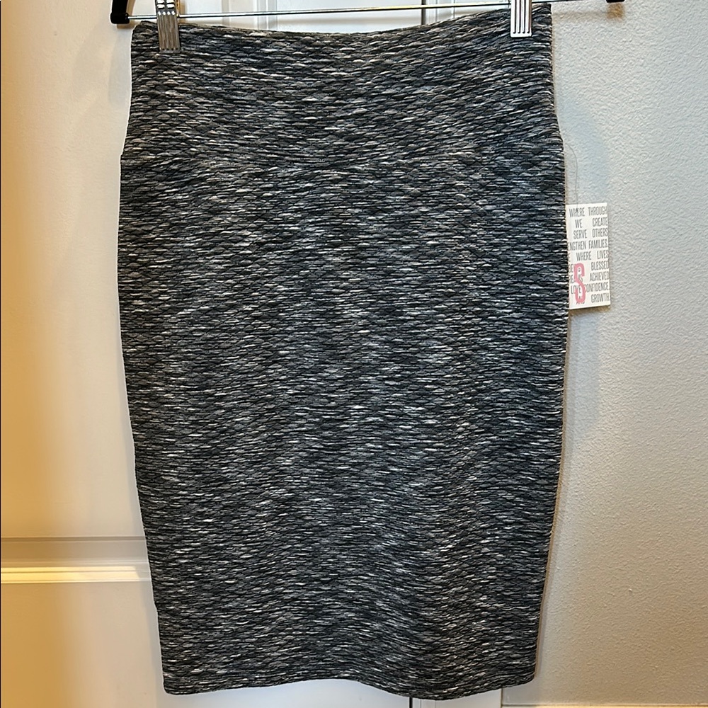 Gray Textured Women's Lularoe Cassie Skirt